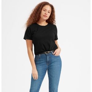 Everlane Black Cotton Box Cut Tee